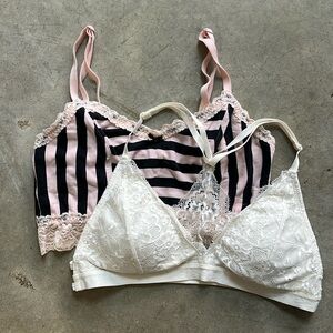 GUC two lace bralettes Pink and SWS
